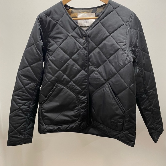 Herschel Supply Company Jackets & Blazers - Herschel Supply Company Black Quilted Snap-Front Puffer Jacket